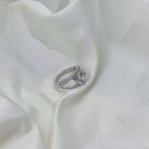 Dylam Best <b>Silver</b> <b>Ring</b> for Girlfriend Diamond Wedding Band Her Infinity Designer Small Engagement <b>Rings</b> Stunning <b>Set</b> Woman - Product Image 6