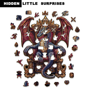 Tirelire en <span class=keywords><strong>bois</strong></span> Dragon Trône, puzzle unique, jouet original anti-stress - Product Image 3