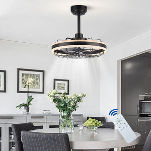 <span class=keywords><strong>Ventilateur</strong></span> de plafond <span class=keywords><strong>vintage</strong></span> de 20 pouces avec lumières, lustre industriel, télécommande, lampe à 6 vitesses, luminaire rétractable - Product Image 1