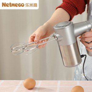 Netmego Electric Hand Mixer 400W Silver Gray Multi Speed Baking Whisk For Cream And Batter Mixing - Product Image 5