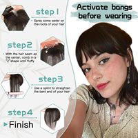 Perruque en cheveux humains tissée à la main 5x7, style français, avec frange, qui peut couvrir la ligne des cheveux, en cheveux synthétiques