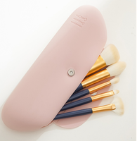 Porte-pinceaux de maquillage de voyage en silicone magnétique, étui portable pour pinceaux de maquillage, organiseur d'outils de maquillage