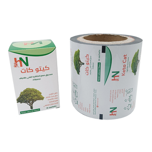 Powder Sachet Packaging Aluminium Foil Plastic Packaging Film In Roll With White Card Paper Box