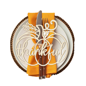 New handmade wooden laser cut wooden napkin <b>ring</b> pumpkin design halloween new party festival here - Product Image 1