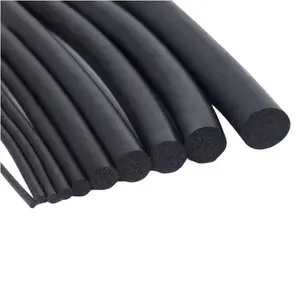 Customized Black Round Foam Seal Strip EPDM Sponge Rubber Cord