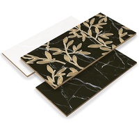 Azulejos de Pared de Cerámica Arkiton Special 300x600 Color Negro Diseño de Alta Calidad con Acabado Brillante mm