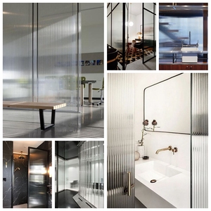 Meilleur <span class=keywords><strong>prix</strong></span> pressé <span class=keywords><strong>6MM</strong></span> <span class=keywords><strong>verre</strong></span> cannelé à motif nervuré Ultra clair coloré <span class=keywords><strong>verre</strong></span> cannelé à motifs tempérables pour écran de douche - Product Image 4