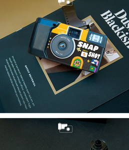 Cámara Desechable de Ojo Grande con Impresión Instantánea y Texto Personalizado, Cámara Desechable Mini de 35mm con Película de 3mm - Product Image 1