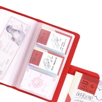 Cuir PU personnalisé sans liens, bloc-notes, classeur d'anneaux, pour Agenda de bureau, avec porte-cartes