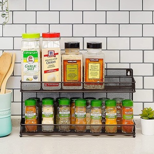 Porte-épices à 3 niveaux sans perçage <span class=keywords><strong>sur</strong></span> étagère de rangement pour organisateur mural pour coin de porte-épices de cuisine - Product Image 5