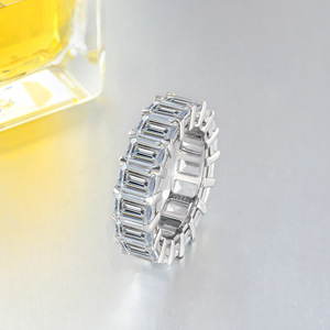 Anillos Apilables de Plata de Ley S925 con Circonita Cúbica 5A CZ, Bañados en Rodio, para Boda, Compromiso, Fiesta, Joyería para Mujer - Product Image 4