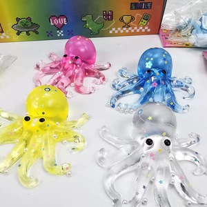 Juguete Antiestrés Sensorial de Medusa y Pulpo Pequeño con Diseño de Gelatina y Purpurina para Alivio del Estrés, Venta al por Mayor - Product Image 1