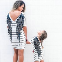 Robes assorties mère fille vêtements enfants maman et moi tenues bon fournisseur