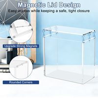 Boîte de présentation magnétique transparente en acrylique écologique, anti-poussière, pour cartes à collectionner, boîte de rangement et protection pour boosters