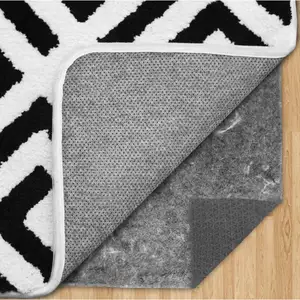 DONGWO Non Slip Pad Rug Grippers Double Layers Cushioning Felt Carpet Pads for Area Rugs on Hardwood Floors