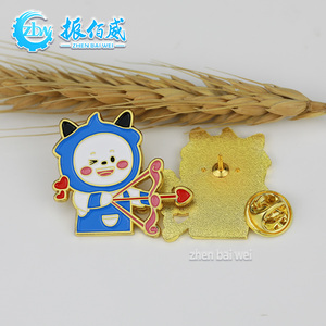 Spilla in smalto 3D personalizzata con personaggio <span class=keywords><strong>anime</strong></span>/cartone animato, finitura oro/argento - Crea la tua spilla in smalto - Product Image 3