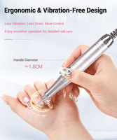 Ponceuse à ongles sans balais 45 000 tr/min 65W avec capteur intelligent, faible bruit, faible vibration, pédale, machine de manucure de bureau pour salon