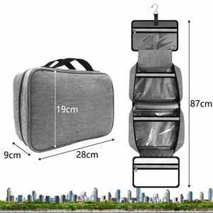 Custom Waterproof Hanging Toiletry Bag for Travel Multi-Functional Cosmetic Organizer <b>Case</b> Manufacturer - Product Image 5