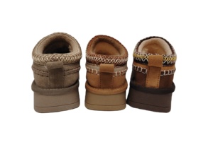 Private Label Tazz <strong>Tasman</strong> Slippers Custom Stitching Winter <strong>Platform</strong> Boots Women Warm Plush Lined Slip-On Snow Shoes - Product Image 3