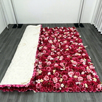 Décoration murale de roses en soie de luxe, toile de fond pour événements et fêtes, panneau de fond de scène de mariage sur mesure, mur de fleurs artificielles
