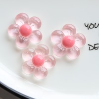 Série de fleurs transparentes en résine, sculptures, cabochons plats, épingle à cheveux, coque de téléphone, scrapbooking, bricolage, bijoux, artisanat, accessoires de décoration