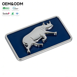 <span class=keywords><strong>Logo</strong></span> de volant de voiture en alliage de zinc moulé sous pression, fond bleu, emblème de voiture bleu - Product Image 2