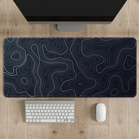 Tapis de souris personnalisé à bords cousus étendus pour clavier Tapis de souris pour ordinateur portable de bureau avec base antidérapante