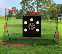 Filet d'entraînement de golf GN07 personnalisé en usine, structure en acier, tiges en fibre de verre, sac de transport en PE Oxford, filet de pratique de golf