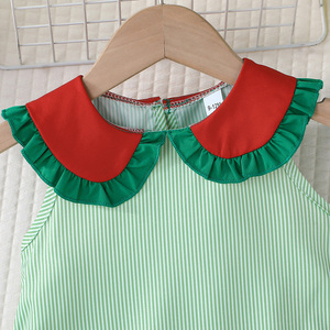 ชุดเดรสลำลองคอปกตุ๊กตาน่ารักสำหรับเด็กผู้หญิงพร้อมลายแตงโม ชุดเดรสแฟชั่นสำหรับเด็กพร้อมกระเป๋าสำหรับเด็กทารก - Product Image 3