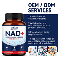 Complément alimentaire en capsules OEM NAD+ pour adultes - Favorise la réparation cellulaire et le métabolisme, soutient le système immunitaire, 90 capsules