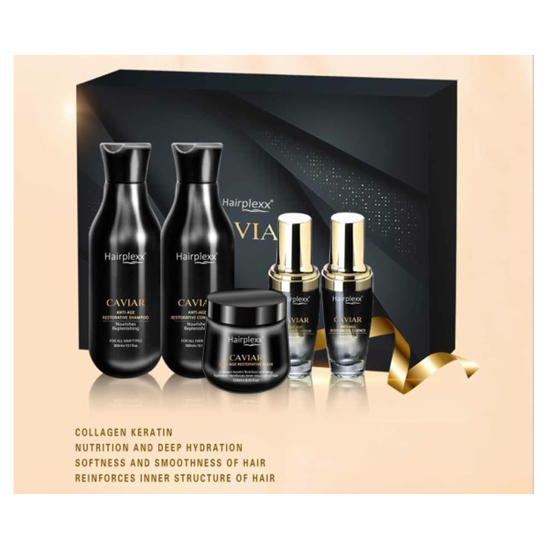 Уход за волосами сухая поврежденная frizzy тонкая или цветная обработанная Икра шампунь кондиционер маска и набор сыворотки