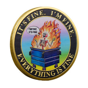 PANBO Motivations-Souvenir Gedenkmünze Geist Kraft Optimismus Prägung Galvanisiertes Eisen UV-Druck Individuell Anpassbar - Product Image 6