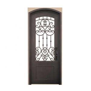 Entrée d'alimentation directe porte d'entrée principale en fer forgé à coupure thermique - Product Image 1