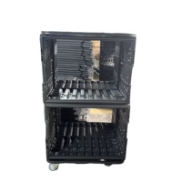 Flight case en plastique HDPE pour amplificateur avec roulettes mobiles, 8U-16U en option, pour équipement audio de scène, étui de protection