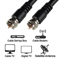 Macho Rf Catv F Tipo Conector Rg6 Cables coaxiales para cámara Cctv Cable coaxial Antena de TV Cable coaxial Antena de satélite