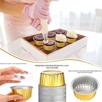 Gobelets jetables ronds noirs et dorés de 32 oz, résistants au four, en PLA, pour la cuisson de gâteaux, en gros, de Guangdong