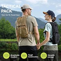 Sac à dos d'hydratation tactique Molle avec poche à eau TPU de 3 L, sac à dos pour le cyclisme, la randonnée, la course à pied, l'escalade, la chasse, le vélo