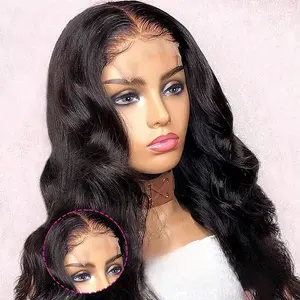 Оптовая продажа, необработанный вьетнамский парик из натуральных волос, бразильские парики, волнистый парик на фронтальной сетке, Hd швейцарское кружево для черной женщины