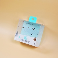Boîte en plastique rectangulaire transparente personnalisée en PET écologique avec crochet, emballage pour cosmétiques et houppettes