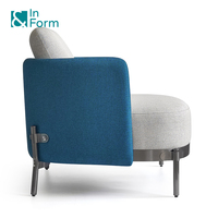 Canapé siège unique Design de luxe nordique élégant salon hôtel base en métal loisirs salon canapé chaise accoudoir moderne canapé d'appoint