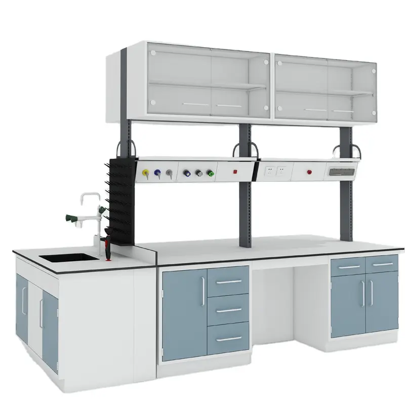 Chemische Laboratoriummeubelkasten Fabrikant Laboratoriuminstrument Tafelstaal Werktafel