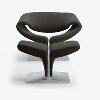 Fauteuil de salon moderne en bois massif avec ruban en forme de cœur et cadre en acier inoxydable, modèle Yimu 655