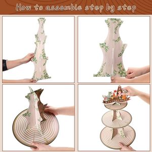 Decoraciones para Baby Shower con Temática de Bosque DAMAI, Soporte para Cupcakes de 3 Niveles, Soportes para Cupcakes con Animales de la Selva, Artículos para Fiestas con Temática Forestal - Product Image 3