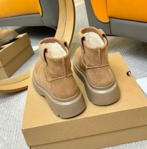 Bottines en daim pour femmes, doublées de polaire, à semelle épaisse, augmentant la hauteur, chaudes, décontractées, pour l'hiver, bottes de neige Uggs - Product Image 2