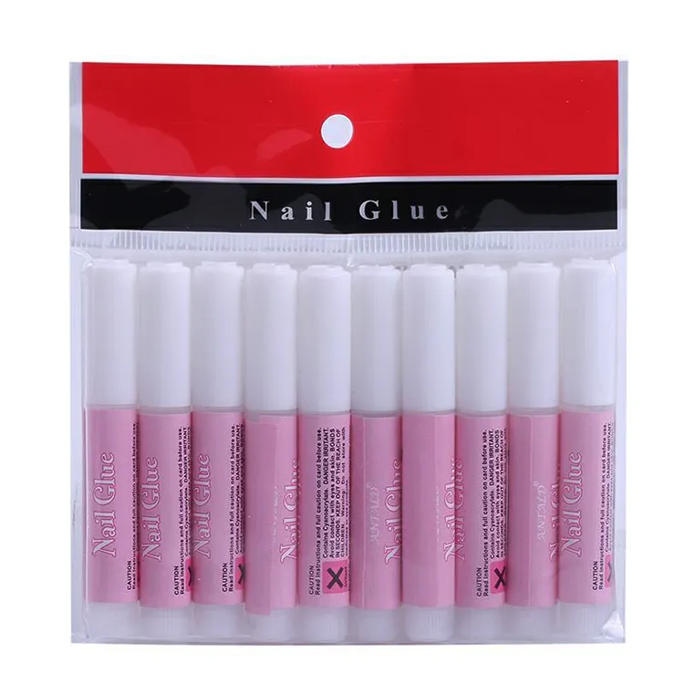 プロのチップジェルステッカーラインストーンFalse on Brush on Nail Glue Private Label 2g Artificial Kiss Nail Glue