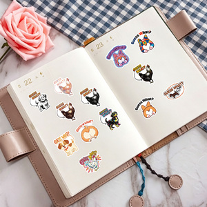 40 autocollants amusants d'animaux de haute qualité pour casques de <span class=keywords><strong>moto</strong></span>, tasses à eau de bureau - Motif de dessin animé en PVC - Product Image 4