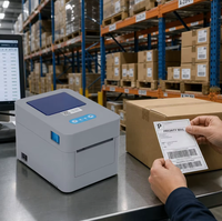 Impresora de Etiquetas para Almacén Gprinter GP-3128D, Impresora Térmica de Etiquetas de Códigos de Barras de 80 mm, USB, 203 dpi, 152 mm/s, para Logística