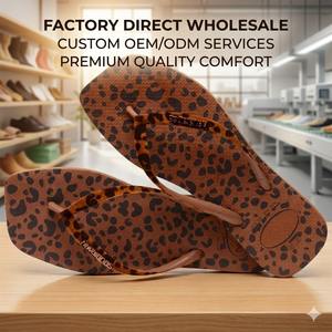 Sandalias de Playa con Estampado de Leopardo y Punta Cuadrada para Mujer, Venta al Por Mayor, Calzado de Verano, Fabricación Personalizada OEM Directa de Fábrica - Product Image 1