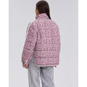 Chaqueta Acolchada con Estampado Floral para Mujer FOXA, Chaqueta de Invierno con Cierre Completo, Cuello Alto y Manga Larga - Product Image 3