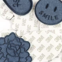 Écussons personnalisés en denim sergé brodé de haute précision avec adhésif 3M pour le bricolage à la mode sur les vêtements et les chapeaux
